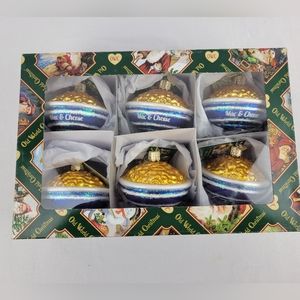 Old World Christmas Glass Mac and Cheese Ornament  NEW OLD STOCK   Buy More Save